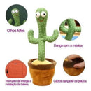 Cacto Pelúcia Dançarino Dançante Toca Musica Repete Sua Voz e Fala - Alfashop