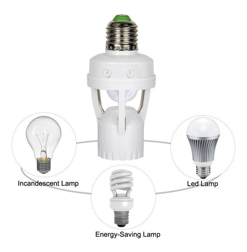 Sensor De Presença Com Fotocélula Para Lâmpada Soquete E27 - Alfashop