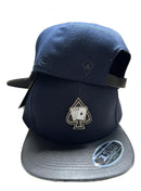 Boné Mcd Cartas Aba Reta Fitão Modelo Premium Azul + Brinde - Alfashop