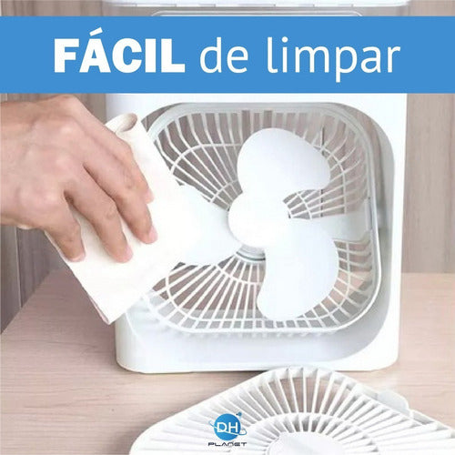 Mini Climatizador De Ar Com Reservatorio Para Agua E Gelo - Alfashop
