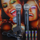 Microfone Profissional Sem Fio Duplo 2 Canais 30 Metros Vhf - Alfashop