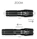 Lanterna Tática Militar Recarregável C/ Zoom Forte Lanterna Preto Luz Branco - Alfashop