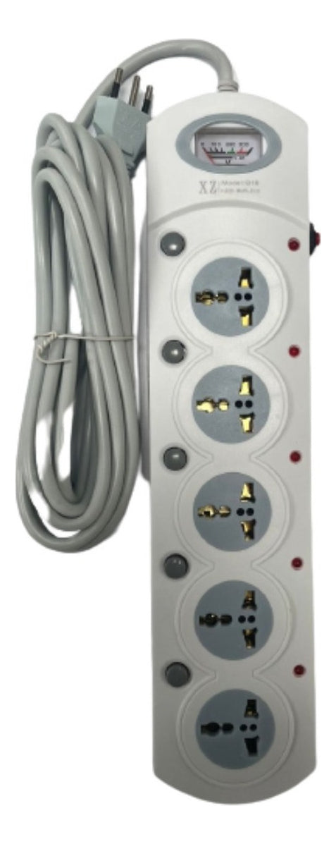 Filtro De Linha Régua 16 Tomadas (5 Universais) C/ Cabo 3m Cor Branco 127v/220v - Alfashop