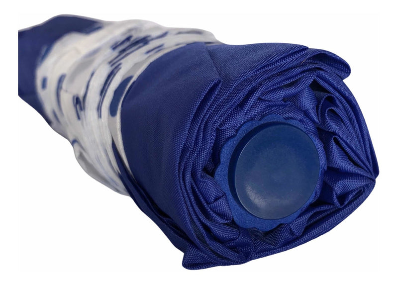 Sombrinha Grande 10 Varetas Poa Cabe Na Bolsa Cor Azul - Alfashop