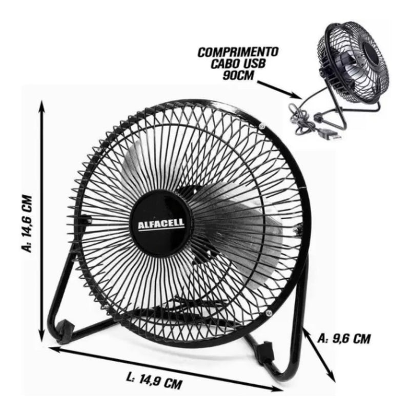 Mini Ventilador Usb Potente E Ultra Silencioso Portátil - Alfashop