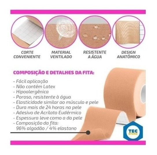 Kit 2 Sutiã Adesivo Levanta Peito Seios Fita Boob Up - Alfashop