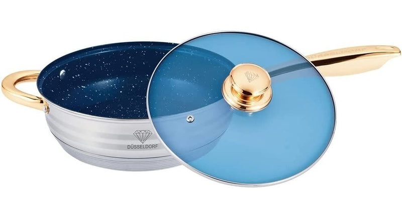 Jogo D/ Panelas Alemã 23 Pçs Anti-aderente + Faqueiro 84 Pçs - Alfashop