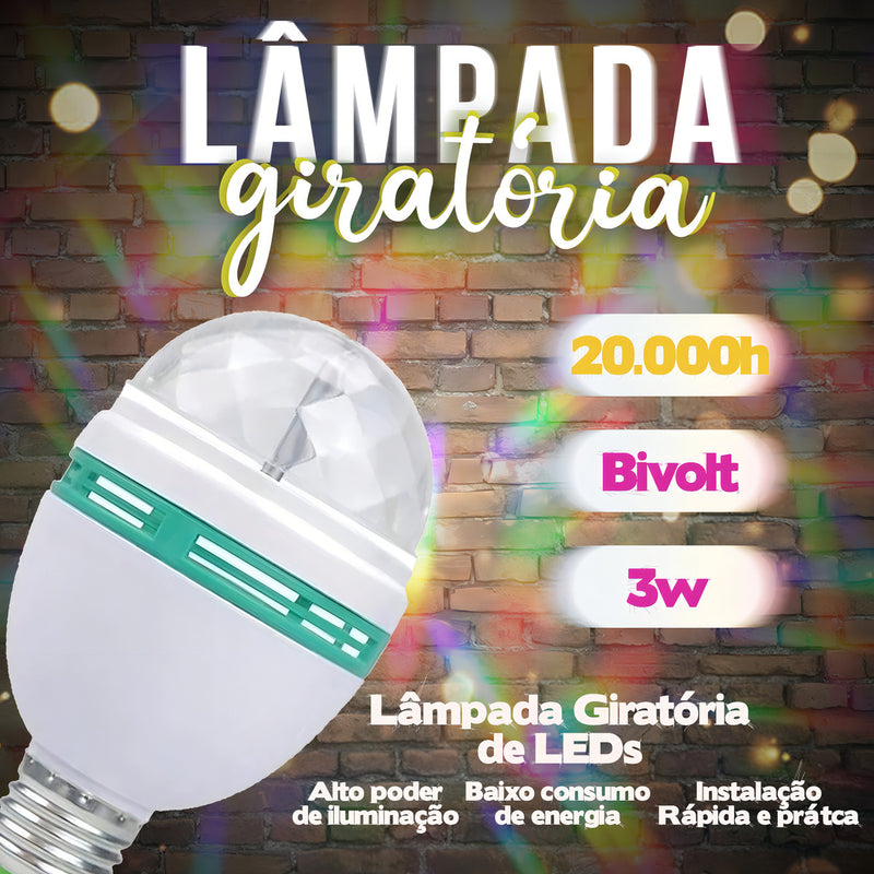 Lampada Globo Colorida + Lâmpada Luz Neon Iluminacao Balada 110v - Alfashop
