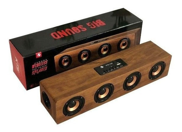 Caixa De Som Bluetooth Portátil Madeir Kts 1108 Original Fm - Alfashop