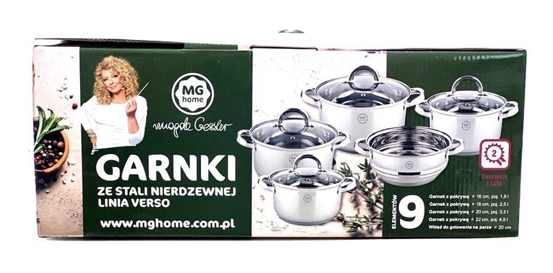 Jogo De Panelas Carnki Polonês De Aço Inoxidável - Alfashop