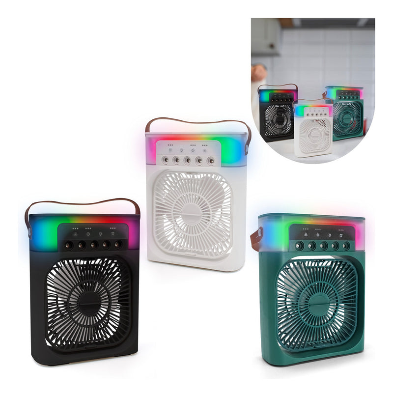 Mini Climatizador De Ar Com Reservatório Para Água E Gelo Cor Verde 110V/220V - Alfashop