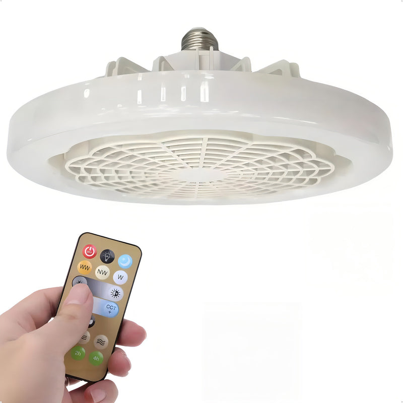 Ventilador Silencioso De Teto Lâmpada Luminária Led Rgb Bran Estrutura Branco - Alfashop