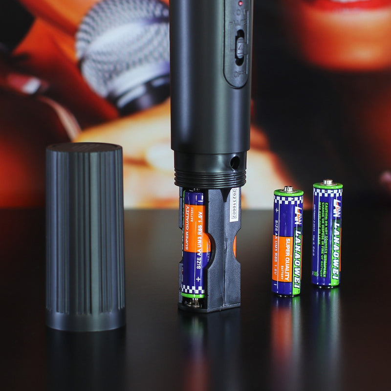 Microfone Profissional Sem Fio Duplo 2 Canais 30 Metros Vhf - Alfashop