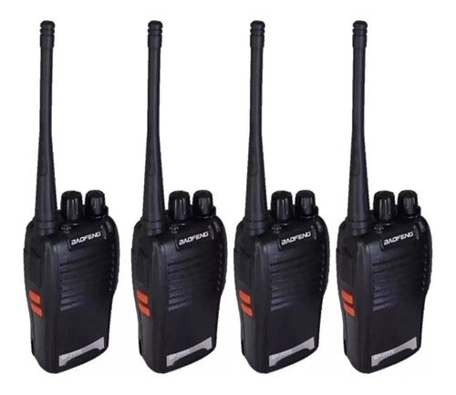 Kit 4 Radios Comunicador Baofeng 777s 16canais Profissional O Melhor Bandas de freqüência 400-470MHz Cor Preto - Alfashop