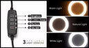 Ring Light Iluminador Led 10 Polegadas Com Tripé De 180 Cm Cor da estrutura Preto Cor da luz 03 Três Cores 110V/220V (BiVolt) - Alfashop