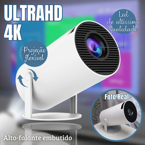 Mini Projetor Smart 4k Portátil Wifi Bluetooth Ultra Hd Hy300 Cor Branco110v/220v - Alfashop