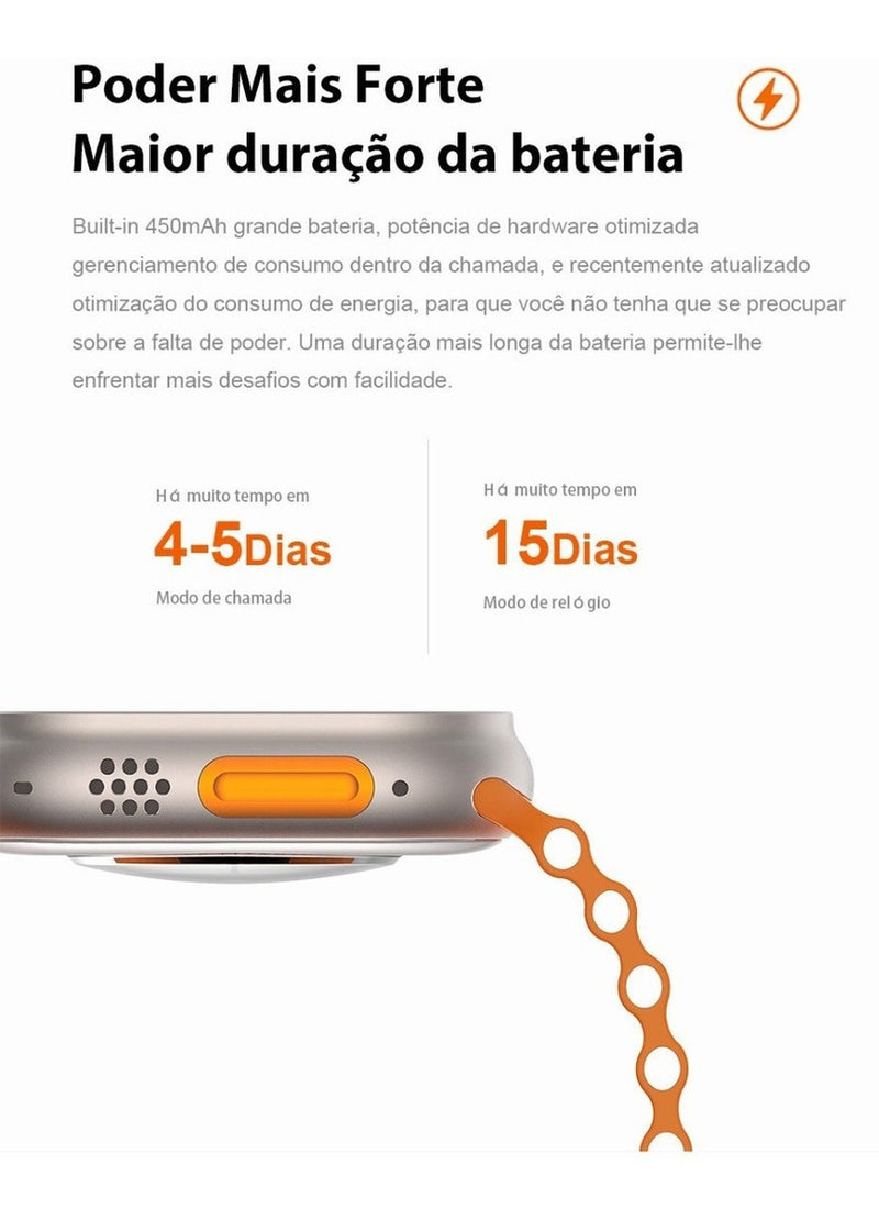 Relogio Inteligente Smart Watch Serie 8 Ultra C/ Nfc 2022 - Alfashop