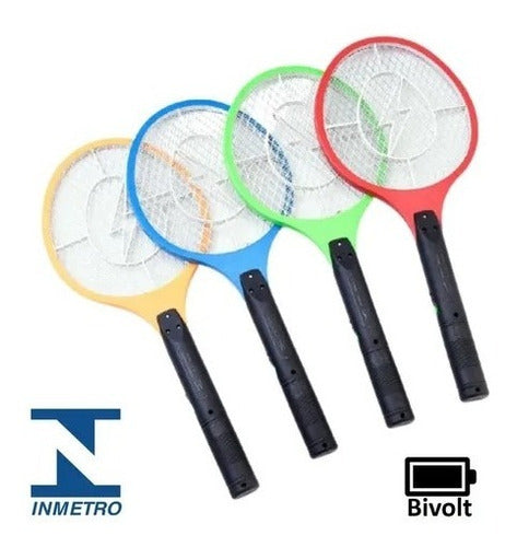 Kit 5 Un. Raquetes Elétrica Recarregável Bivolt - Inmetro Cor Sortida - Alfashop