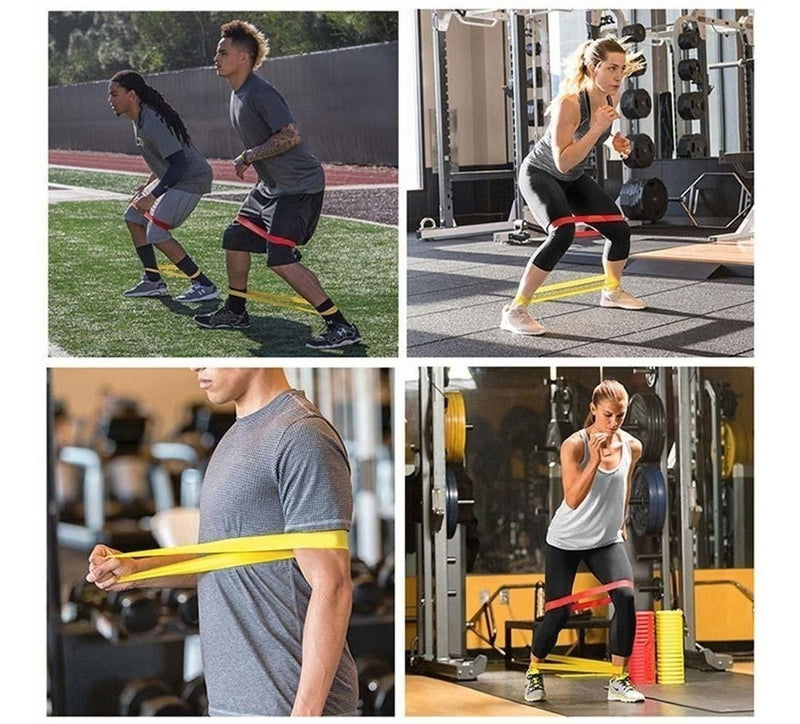 Kit 5 Faixas Elásticas Miniband 5 Níveis Para Treino Em Casa - Alfashop