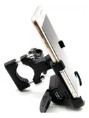 Suporte Pra Celular Pra Moto De Ferro Com Carregador E Trava - Alfashop
