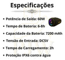 Caixa De Som 60w Grave Alta Potencia Sem Fio Portátil Bass - Alfashop