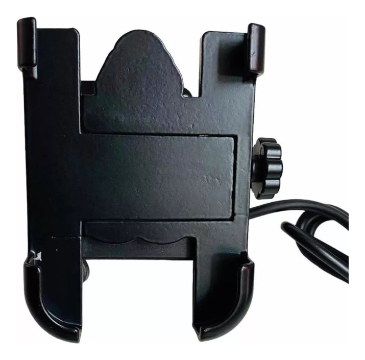 Suporte Celular Moto Em Alumínio C/ Tomada Usb Waze/gps/apps - Alfashop
