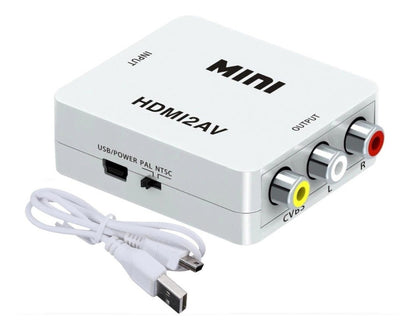 Adaptador Conversor Hdmi Para Vídeo 3rca 2av Tv Tubo Antiga - Alfashop