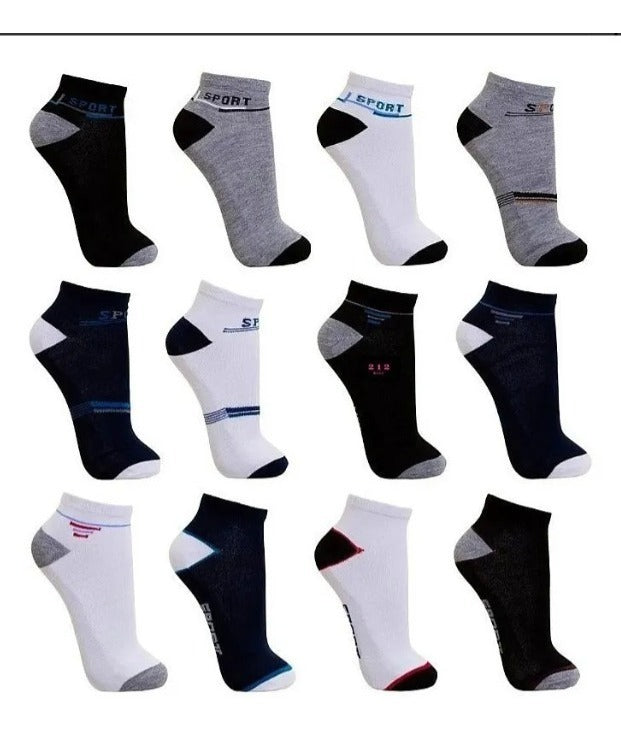 Kit 12 Pares Soquete Meias Masculino E Fiminina E Infantil - Alfashop
