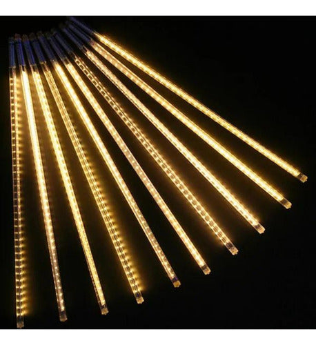 Cascata Bastão Led Natal Snowfall 8 Tubos Chuva Meteoro Cor Cor das luzes Branco quente 110V/220V - Alfashop