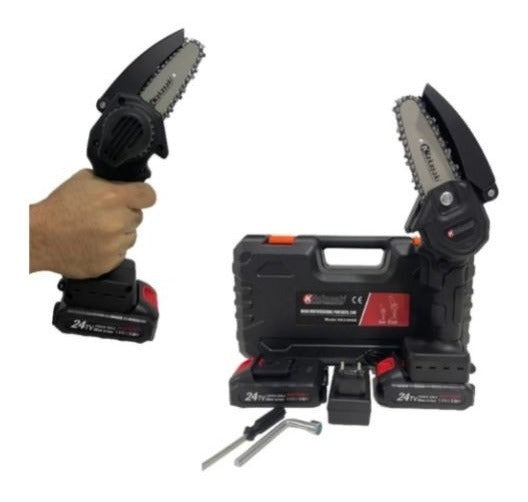 Motosserra Elétrica Bateri Recarregável Portátil Resistente - Alfashop