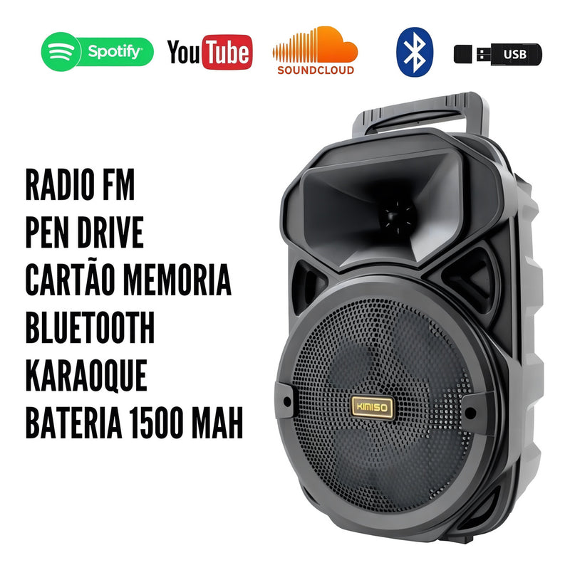 Altomex AM-832 Caixa De Som Amplificada Bluetooth C/ Microfone Usb Fm Aux - Alfashop