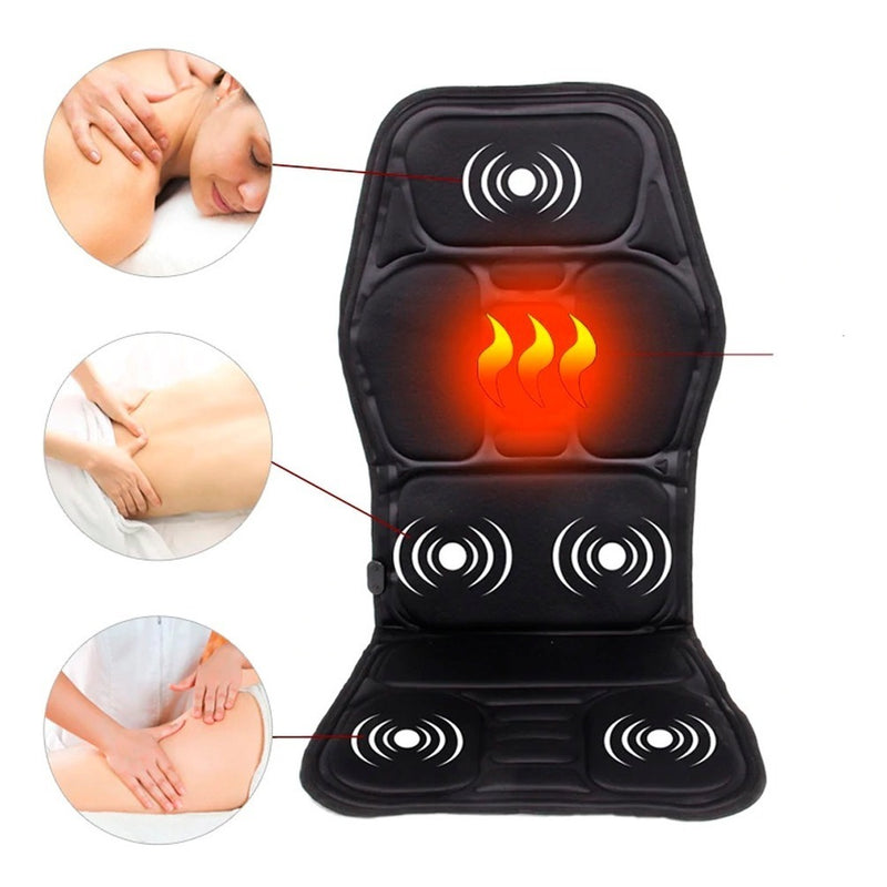 Assento Massageador Shiatsu Ultra Relaxante Costas Lombar 3d - Alfashop