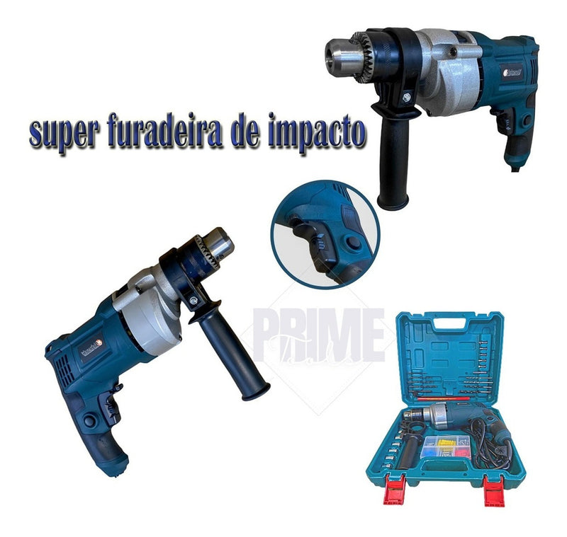 Furadeira De Impacto 13mm 820w Auto Reverso Mega Oferta - Alfashop