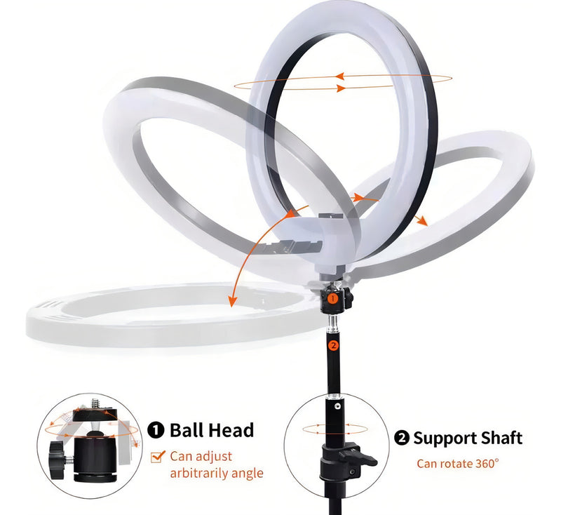 Ring Light 2 Metros + Tripé Professional 10 Polegadas - Alfashop