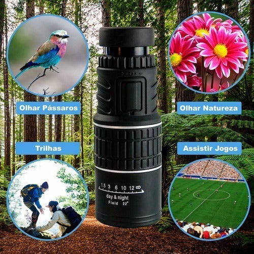 Monóculo 8km Profissional 30 X 52 Tático Luneta C/ Nitidez - Alfashop