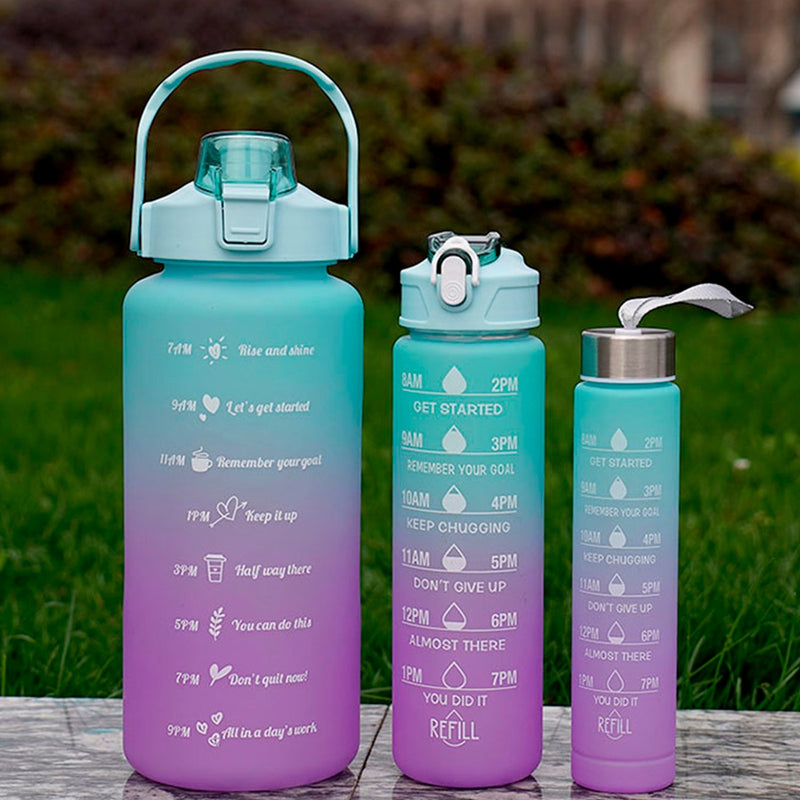 Kit 3 Garrafas Água Lançamento Galão Squeeze 2l 900ml 500 - Alfashop