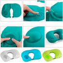 Almofada De Pescoço Travesseiro Ar Inflável Viagem Camping - Alfashop