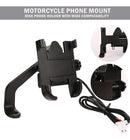 Suporte Pra Celular Pra Moto De Ferro C Carregador Retroviso - Alfashop