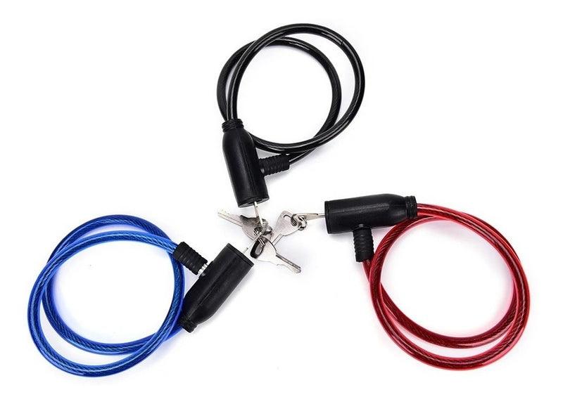 Tranca Para Bicicleta 1,5m  Anti Furto/ Cabo De Aço/ Forte - Alfashop