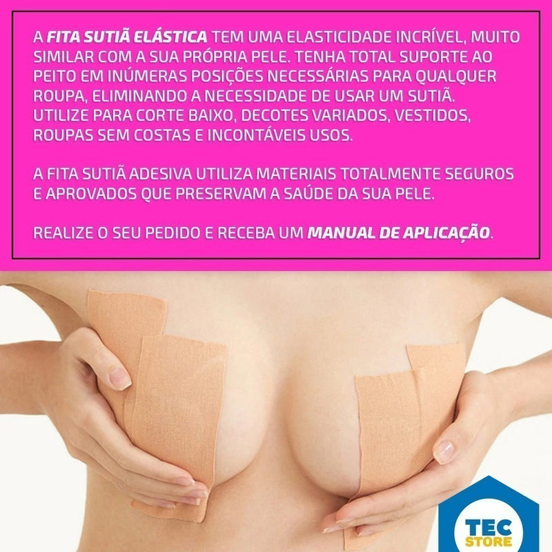 Kit 2 Sutiã Adesivo Levanta Peito Seios Fita Boob Up - Alfashop