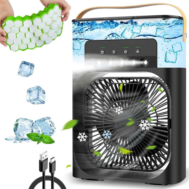 Mini Ventilador Climatizador De Ar Com Reservatório Água Cor Preto 127/220v - Alfashop