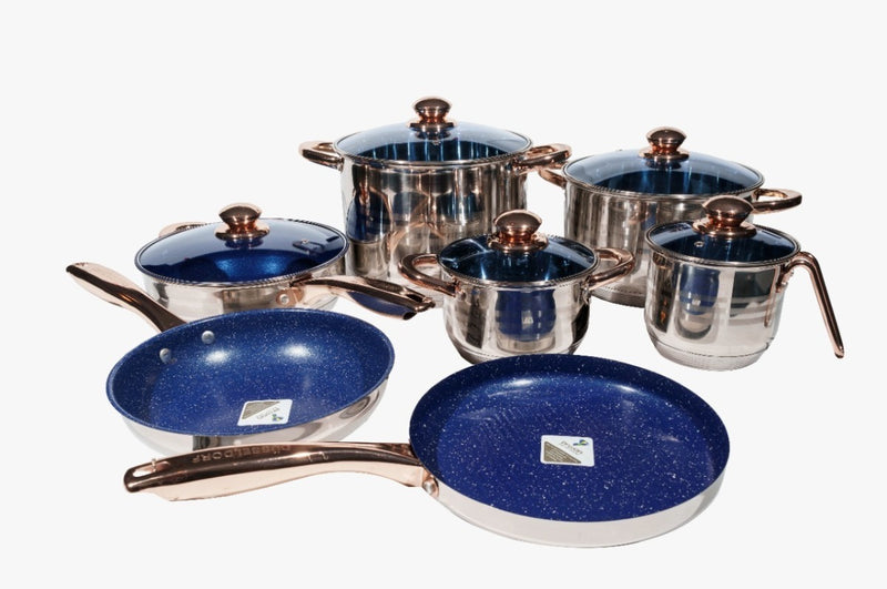 Jogo De Panelas Alemã - Aço Cirúrgico 23 Pçs Fundo Cerâmico - Alfashop