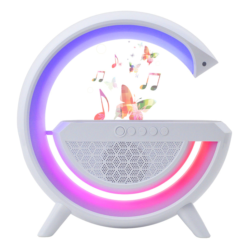 G Speaker Smart Station Luminária Caixa De Som C/ Carregador Cor Branco 110v/220v - Alfashop