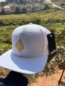 Boné Mcd Golden Core Branco Aba Reta Fitão Preto - Alfashop