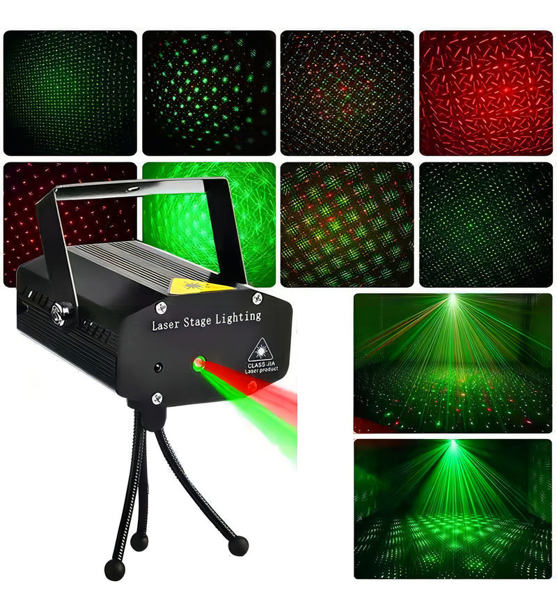 Mini Lazer Projetor Holografico Festa Luz Led Profissional 110V/220V - Alfashop