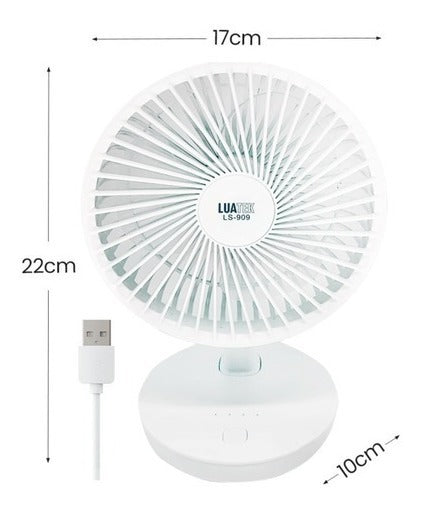 Mini Ventilador Para Mesa De Casa E Escritório Bateria - Alfashop