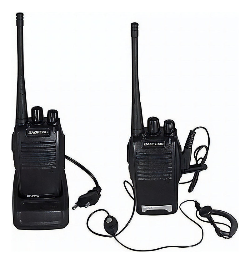 Kit 4 Radios Comunicador Baofeng 777s 16canais Profissional O Melhor Bandas de freqüência 400-470MHz Cor Preto - Alfashop