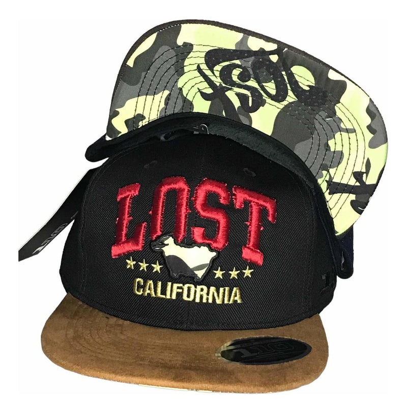 Boné Lost California Promoção Aba Reta Fitão Modelo Premium - Alfashop