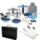 Jogo D/ Panelas Alemã 23 Pçs Anti-aderente + Faqueiro 84 Pçs - Alfashop