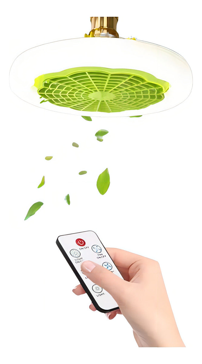Ventilador De Teto Com Lâmpada Led Com Controle Remoto 3 Mod Diâmetro 230 Mm - Alfashop